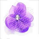 ヘアクリップにもなるふんわりお花のコサージュ(パープル) ヘッドコサージュ 髪飾り 女 花 ヘッドドレス ヘアアクセサリー フォーマル 結婚式 発表会 ピアノ ...