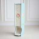 【30%OFFクーポン★店舗統合セール】 収納 姫系 隙間 トイレ収納 ヨーロピアン ハンドペイント 幅14cm 薔薇 トイレットホルダー ブルー アンティーク調 ロココ調プリンセス オシャレ 輸入家具 白家具 フレンチ かわいい