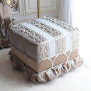 【10%OFFクーポン★店舗統合セール】 椅子 スツール オシャレ 脚付 ソファ チェア フィオーレ 幅52cm オットマン スツール ゴールド アンティーク調...