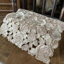 【10%OFFクーポン★店舗統合セール】 レース ティッシュカバー 布製 レース生地 12×26cm レース刺繍 コード刺繍 all embroidery go...