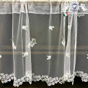 【10%OFFクーポン★店舗統合セール】 ヨーロピアン Crystal Marguerite カフェカーテン 90×135 【アンティーク調 クラシック エレガ...