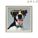 【5%OFFクーポン★店舗統合セール】 絵画 ハンドペイント アートパネル キャンバス アンティーク 犬 オイル ペイント アート 幅33cm ロココ調 アンテ...