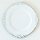【初夏セール★クーポン6/1(日)9:59まで】 プレート 皿 31.5cm プレート 樹脂 プラスチック バロックトレイ ホワイト ラウンドプレート アンティ...