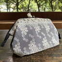 4/23まで★10％OFFクーポン★ レース ポーチ レース布 レース生地 12×15×10cm レース刺繍 candide キャンディッド A6 ボックスポーチ 下地黒 黒布 ヨーロピアン おしゃれ エレガント かわいい アンティーク ロココ ノスタルジック