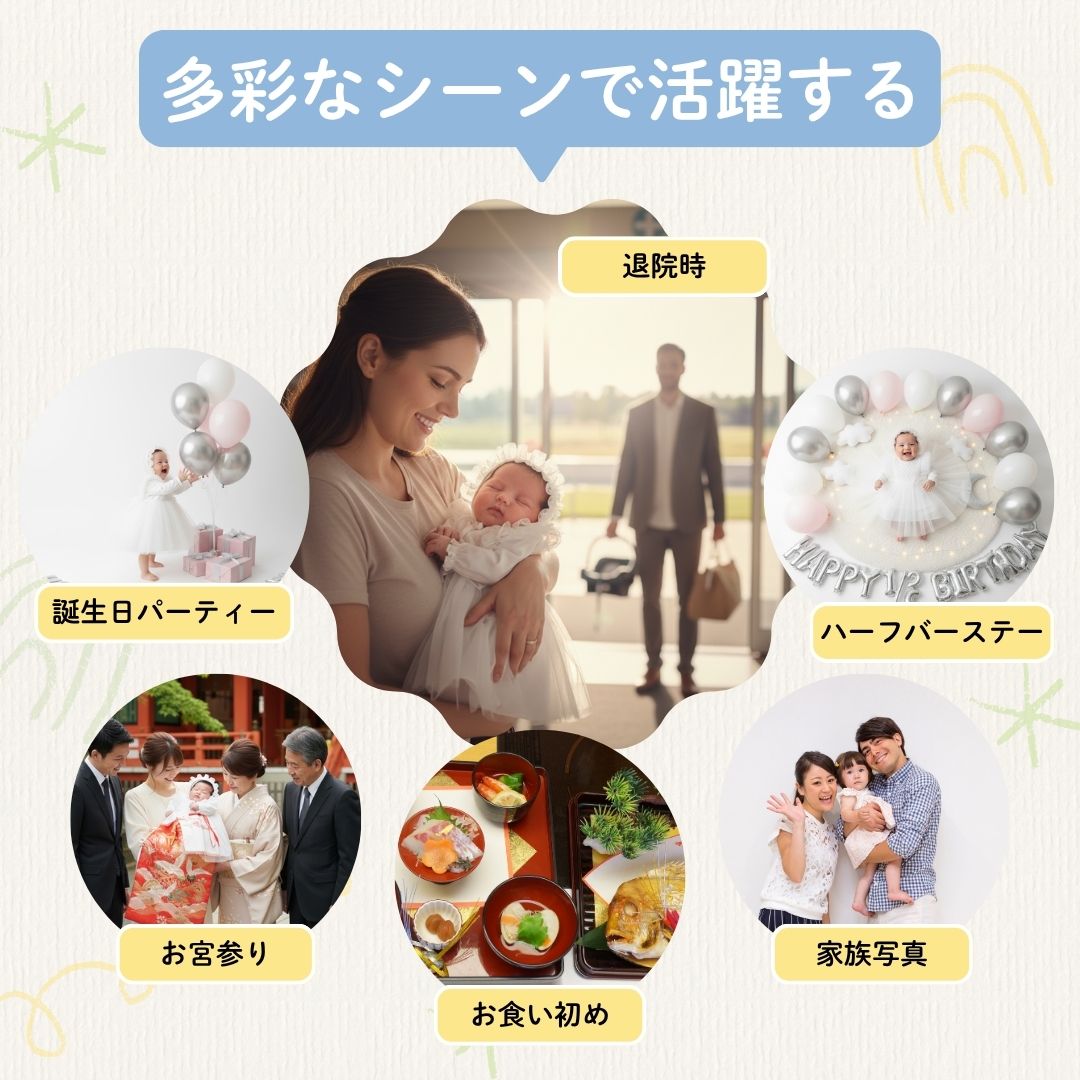 セレモニードレス 女の子 冬 赤ちゃん 退院 新生児 お宮参り 長袖 半袖 ベビー お食い初め 結婚式 誕生日 60 70 80 cocobaby 3