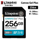 キングストン Canvas Go! Plus 256GB SD メモリカード UHS-I U3 V30 SDG4/256GB Kingston SDカード DSLR 一眼 ミラーレス 4K 国内正規品 キャンセル不可