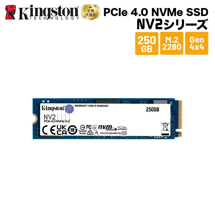 キングストン NV2 PCIe 4.0 x4 NVMe SSD 250GB M.2 2280 SNV2S/250G kingston 内蔵 Gen4 新生活 国内正規品 キャンセル不可