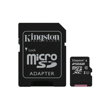 【処分特価】キングストン microSDXCカード Canvas Select Class10 UHS-I（U1） 256GB SDCS/256GB カードアダプタ付