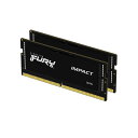 【メーカー取り寄せ】キングストン FURY Impact DDR5シリーズ 64GB (32GB×2枚組) 5600MT/s CL40 SODIMM 262pin ブラック KF556S40IBK2-64 kingston DDR5 DDR5-5600 増設メモリ フューリー インパクト 新生活 国内正規品 キャンセル不可