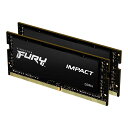 【メーカー取り寄せ】 キングストン FURY Impactシリーズ ブラック 64GB (32GB×2枚組) 3200MHz DDR4 CL20 SODIMM ...