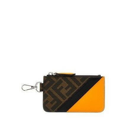 FENDI　ZIPPED CARD HOLDER　7M0343　A9XS　F1KJS　BROWN MULTI　フェンディ　ジップカードホルダー　ブラウン