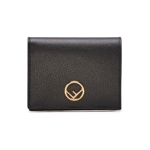 フェンディ 二つ折り財布 レディース FENDI 　FF COMPACT WALLET　8M0387A18BF0KUR　　NERO+ORO 　　フェンディ レディース 2つ折りサイフ