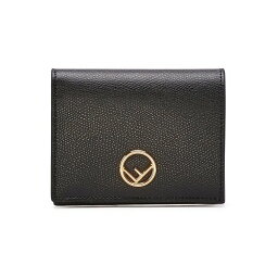 フェンディ 二つ折り財布 レディース FENDI 　FF COMPACT WALLET　8M0387A18BF0KUR　　NERO+ORO 　　フェンディ レディース 2つ折りサイフ