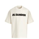 ジルサンダー JIL SANDER　T-SHIRT　Mens　J21GC0001J45148102WHITE/BLACK　　ジルサンダー　ロゴ　メンズ　Tシャツ　シロ　ホワイト