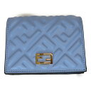 フェンディ 財布（レディース） FENDI フェンディ レディース 2つ折りサイフ 8M0420 AAJD F1CCB COMPACT WALLET PLACID BLU+OS