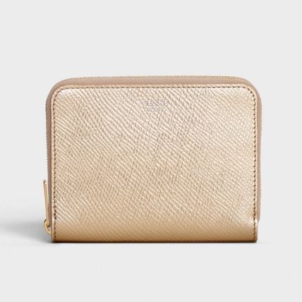 セリーヌ CELINE　ZIP ROUND CARD CASE10B663BG535ORGOLD　セリーヌ　ジップラウンド　コインケース　ゴールド