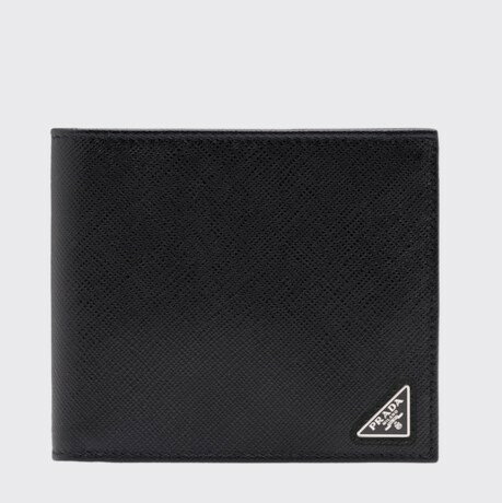PRADA - PRADA 　　SAFFIANO　 TRIANGOLO　　　2MO738　QHH　F0002　NERO　　プラダ　 2つ折り　コンパクトウォレット　コイン　ブラック
