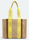 CHLOE　MEDIUM WOODY TOTE BAG　CHC23US383K37　9V0　YELLOW　クロエ　トートバッグ　ウッディ　ミディアムサイズ