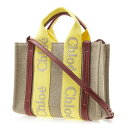 CHLOE　SMALL WOODY TOTE BAG　CHC23US397K37　9V0　YELLOW　クロエ　トートバッグ　ウッディ　ミディアムサイズ