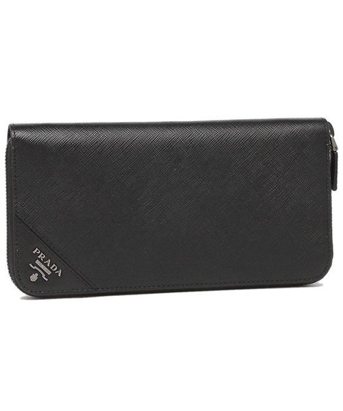 Rakuten - PRADA　プラダ　長札ZIPサイフ　クロ　ブラック　SAFFIANO TRIANGOLO　2ML317　QME　F0002