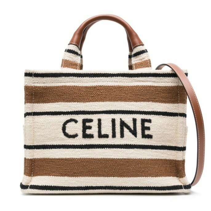 セリーヌ トートバッグ レディース CELINE　SMALL CABAS THAIS STRIPED　19916　2FO2　14ML　MULTICOLOR　セリーヌ　スモール　カバス　トートバッグ　コットン　ナチュラル　ベージュ