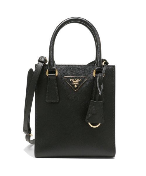 PRADA SAFFIANO MINI TOTE BAG 1BA358 VEOO NZV F0002 NERO プラダ レディース サフィアノ トートバッグ ブラック クロ