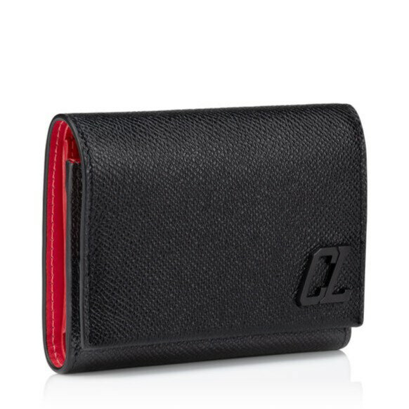 CHRISTIAN LOUBOUTIN GROOVY TRI WALLET 3245110 CM53 BLACK クリスチャンルブタン レディース 3つ折りサイフ コンパクトウォレット グルービー ブラック