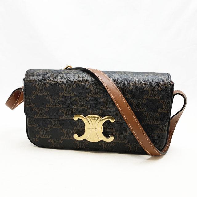 CELINE　TRIOMPHE　SHOULDER　BAG　19414　2CUZ　04LU　TAN　セリーヌ　トリオンフ　ショルダーバッグ　タン