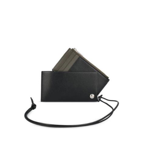 LOEWE PEBBLE SLIDER COIN CARDHOLDER CANBPVZX02 5858 BLACK/DARK KHAKI ロエベ コインカードホルダー ブラック カーキ LOEWE PEBBLE SLIDER COIN CARDHOLDER CANBPVZX02 5858 BLACK/DARK KHAKI ロエベ コインカードホルダー ブラック カーキ