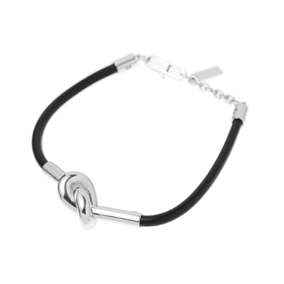 CELINE　ブレスレット　KNOT BRACELET IN CALFSKIN AND BRASS 　461OR　3BLM　38NS　セリーヌ　ブレス..