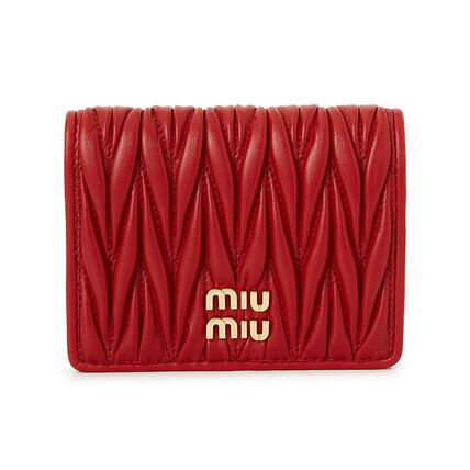 Miumiu - MIU MIU　MATELASSE　BI FORD COMPACT WALLET　5MV204　AFPP　F0011　ROSSO　ミュウミュウ　財布　マテラッセ　コンパクトウォレット　アカ　ロッソ