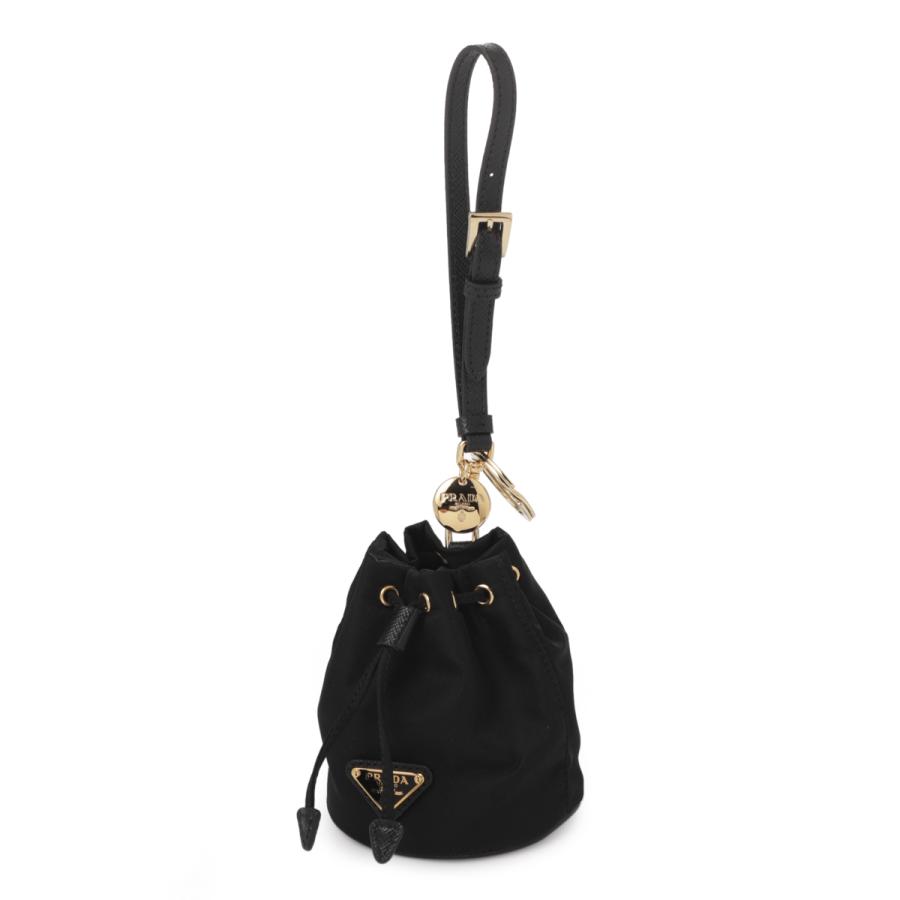 PRADA MINI ICON RE-NYLON KEYCHAIN CHARM 1TT202 2DMK F0632 NERO プラダ キーホルダー キーコインチャーム ナイロン クロ ブラック