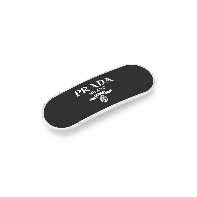 Rakuten - PRADA　LOGO PLAQUE HAIR CLIP　1IF022　2BA6　F0002　NERO　プラダ　ヘアクリップ　メタル　クロ　ブラック