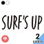 SURF’S UP 中 ステッカー 2枚入 切り文字 カッティング 車 バイク かっこいい おしゃれ サーフズアップ..