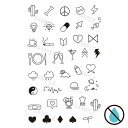水なしで貼れる 2枚入 タトゥーシール 乾式 fake tattoo さぼてん ボディシール ボディアート 文字 背中 首 かわいい おしゃれ フェス イベント...