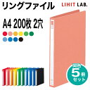 リヒトラブ 5冊セット 定番 リングファイル A4 200枚 2穴 S型 ファイル バインダー F-877 リヒトラブ LIHIT LAB