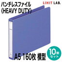 商品名パンチレスファイル HEAVY DUTY　F-374 ■モニターの都合上、掲載写真と実際の色が異なる場合がございます点ご了承ください。メーカーリヒトラブ(Lihit lab.)仕様サイズ：A5 タイプ：E型 幅・奥行・高さ：25mm × 241mm × 158mm収容枚数コピー用紙160枚材質表紙／ポリプロピレン（生地厚1．0mm） 綴じ具／スチール・樹脂 ＊分別廃棄が出来る工夫をしたカシメ鋲使用のとじ具。色展開藍入数10冊特長◆タフテック樹脂が両端に付いたヘビーデューティー金具の採用によりとじる力をパワーアップ。パンチレスファイル HEAVY DUTY　A5 横長タイプ F-374◆タフテック樹脂が両端に付いたヘビーデューティー金具の採用によりとじる力をパワーアップ。厚く綴じたい場合に最適なZ式ファイル 関連商品はこちら[コクヨ] カッターマット カッティング...1,480円[コクヨ] カッターマット カッティング...8,800円[コクヨ] カッターナイフ　標準型 フッ...396円[コクヨ] カッターナイフ 安心構造 フレ...680円[リヒトラブ] 10冊セット パンチレスフ...9,600円[リヒトラブ] 10冊セット パンチレスフ...3,700円[リヒトラブ] 10冊セット パンチレスフ...6,000円[リヒトラブ] 10冊セット パンチレスフ...5,100円[リヒトラブ] 10冊セット パンチレスフ...3,600円[リヒトラブ] 10冊セット パンチレスフ...4,200円