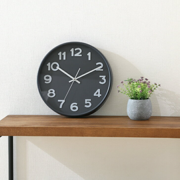 掛時計 ウォールクロック シンプル ファッション時計 スイープムーブメント リビング/模様替え 新生活 不二貿易 4色展開 ハンサム スマート【掛時計 スピカ2】