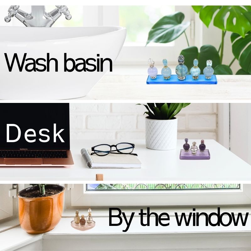 天然石 ミニチュア 香水瓶 NO7 おしゃれ 飾り かわいい 願い事別 風水 モリオン モルガナイト お守り スワロフスキー 贈り物 プチギフト 浄化