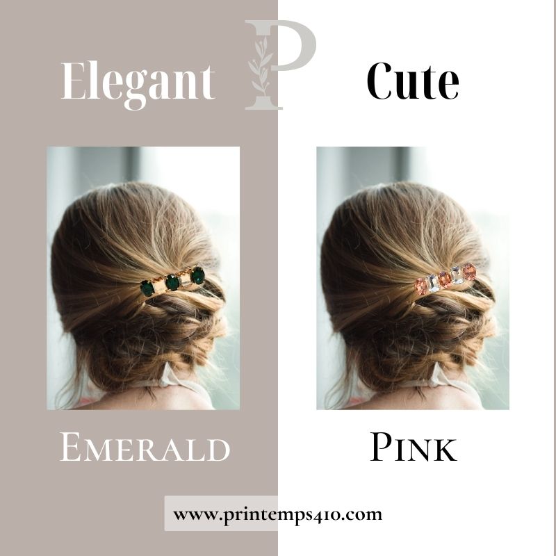 ビジューデコ ヘアクリップ 60×13mm オクタゴン ヘアアクセサリー 大きめ ヘアアク...
