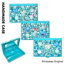 サプリメントケース かわいい スイーツデコ スクエア型 Lサイズ ブルー ミラー付き 薬ケース ピルケース サプリケース 持ち運び 携帯 アクセサリー ケース