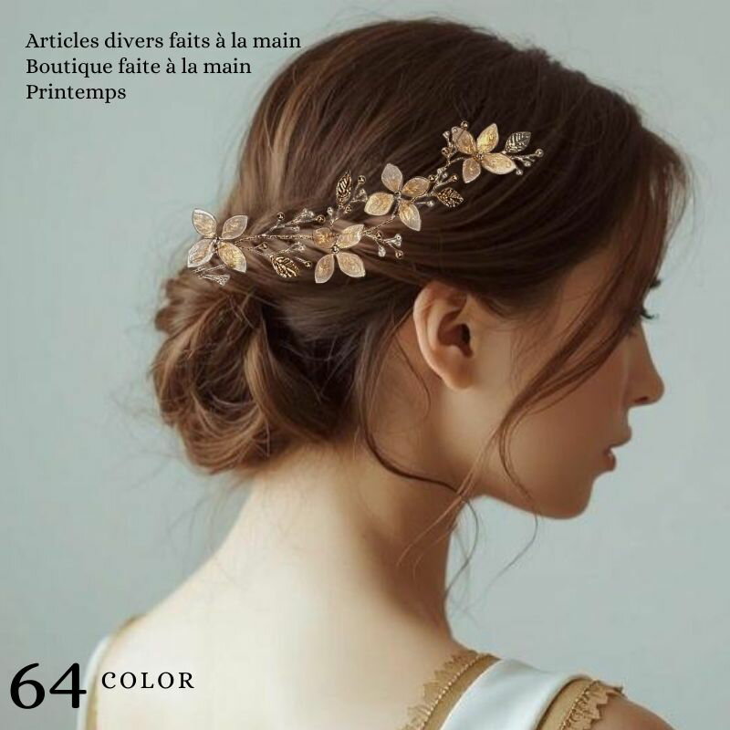 髪飾り カスタムオーダー ヘッドドレス ディップフラワー パール 花 おしゃれ かわいい 結婚式 発表会 ..