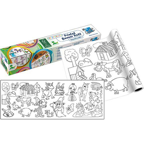 【バナーロール】　塗り絵　イラスト　貼る　剥がせる　子ども　プリントインフォーム