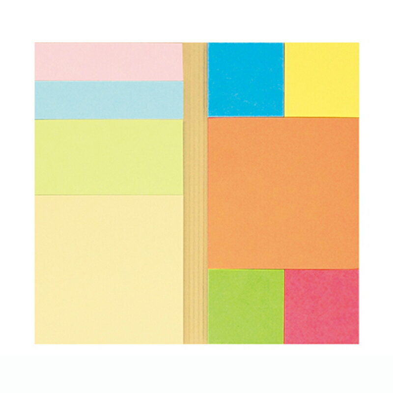 gnotes 付箋 色々なサイズやカラーのふせんがコンパクトに収納された【ふせんの手帖 　ブラックノート】プリントインフォームジャパン