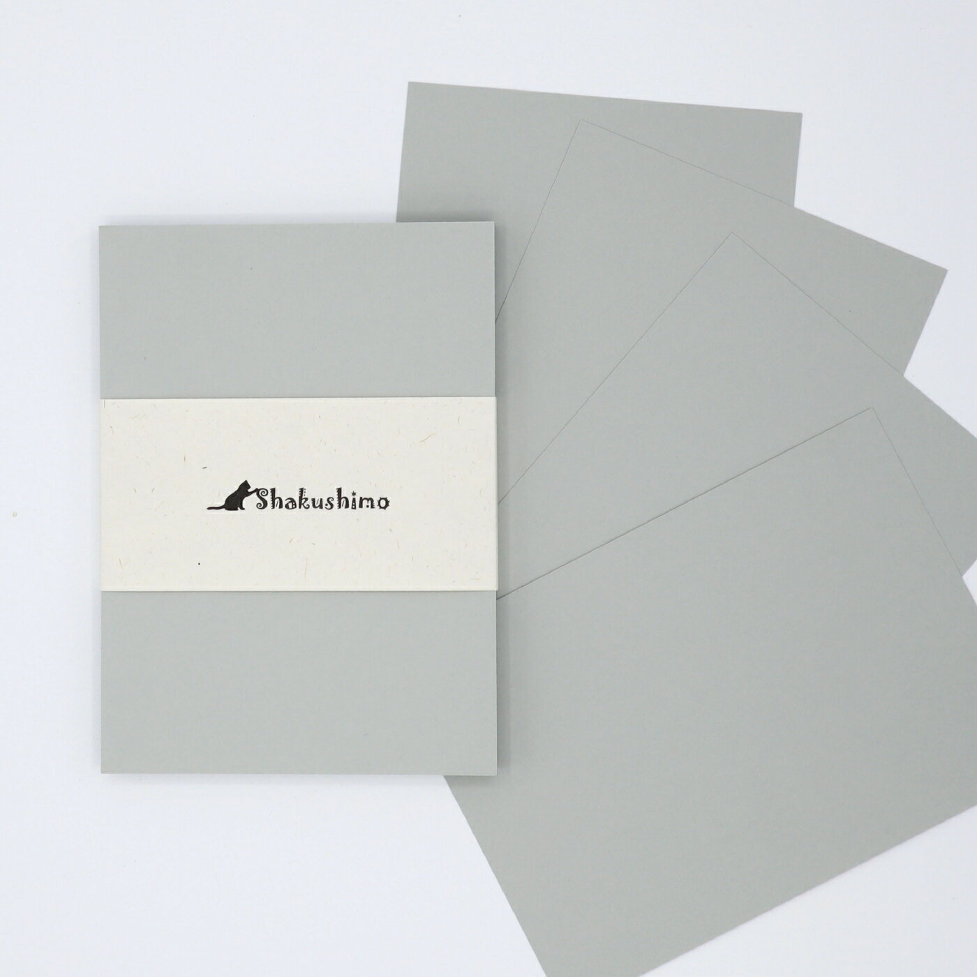プライスカード 50枚 グレー無地 グレーの紙 銀鼡 ぎんねず 灰色 色上質 特厚口 110kg メッセージカード しゃくしも 値札 メモ おしゃれ 125×90 110×60