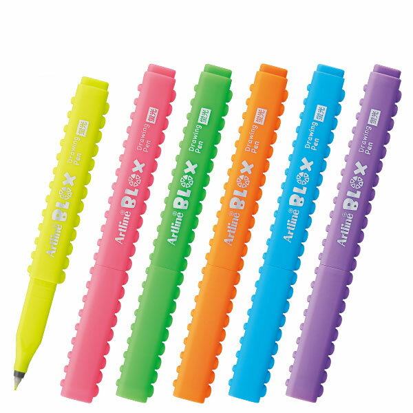 シヤチハタ Shachihata アートライン BLOX 水性サインペン 蛍光 全6色 KTX-200F 全6色から選択