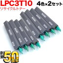 只今ポイント10倍 エプソン用 LPC3T10 リサイクルトナー 4色×2セット LP-M6000 LP-M6000A LP-M6000AD LP-M6000AM LP-M6000AT LP-M6000F LP-M6000FD LP-M6000FM LP-S6000