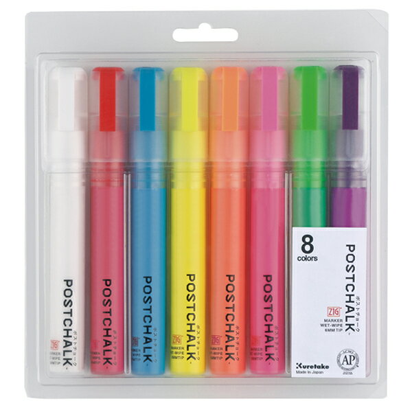 【ブラックフライデーに加え当店期間中 ポイント10倍】 【取り寄せ品】呉竹 ZIG POSTCHALK MARKER WET-WIPE 6MM TIP ネオン ...