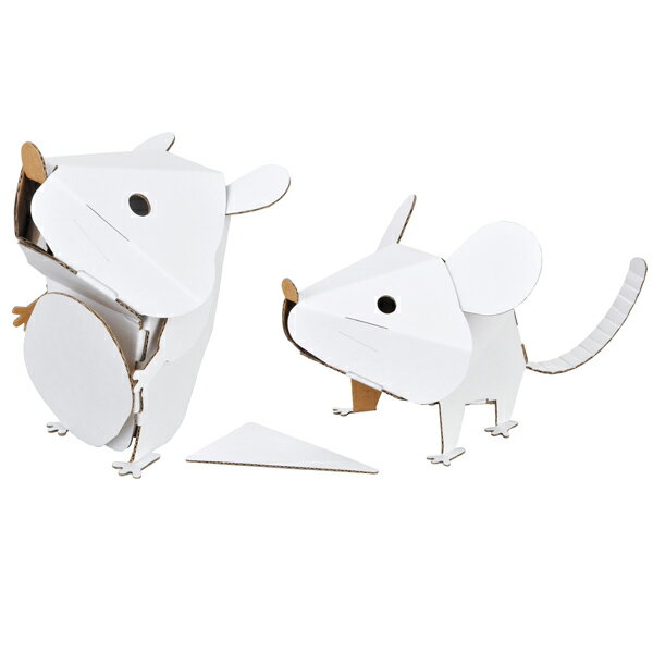 【ブラックフライデーに加え当店期間中 ポイント10倍】 ハコモ ダンボール工作キット hacomo kids ハムスター&ねずみ THM-4713