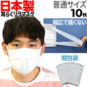 日テレZIP テレ東WBSで紹介 日本製 国産サージカルマスク 耳らくリラマスク 3層フィルター 不織布 使い捨て 個包装 10枚入り 普通サイズ 10枚入り